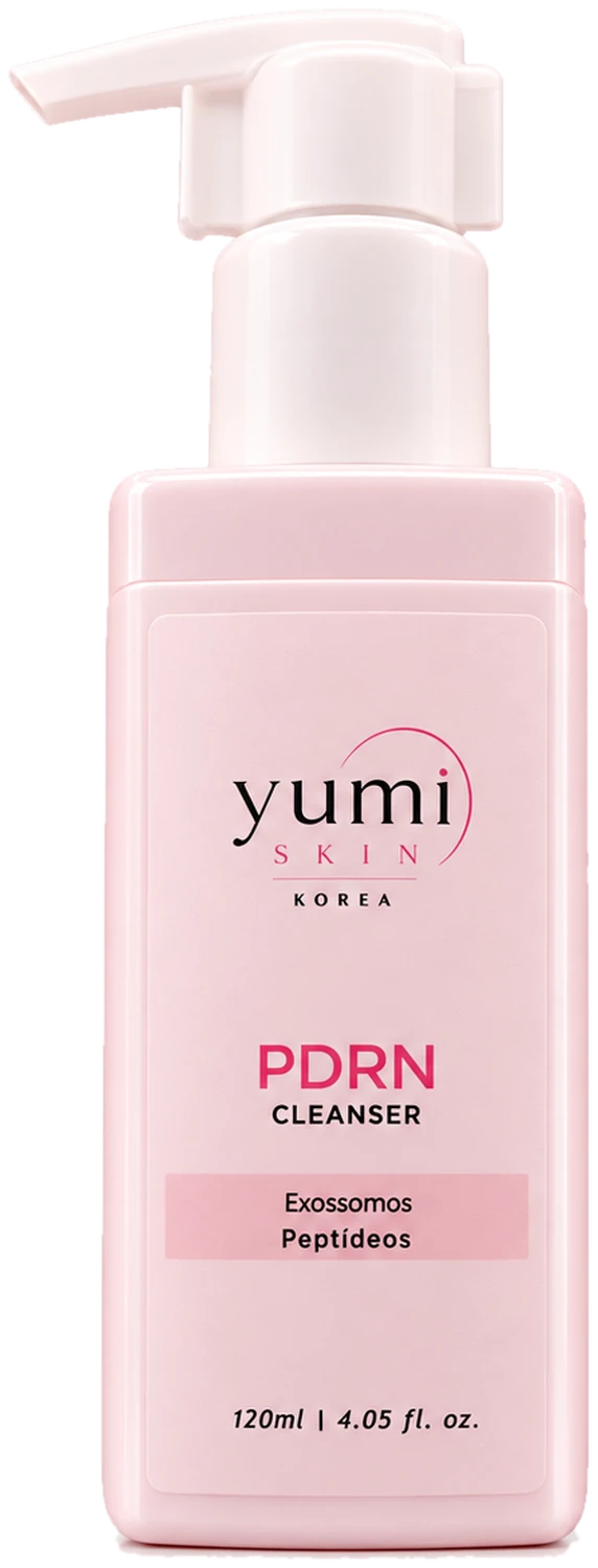 Sabonete Facial PDRN Cleanser Yumi Skin, frasco de 120 ml com válvula